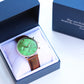 Men's Envy Green Motivator with Walnut Strap - Contactless Payment