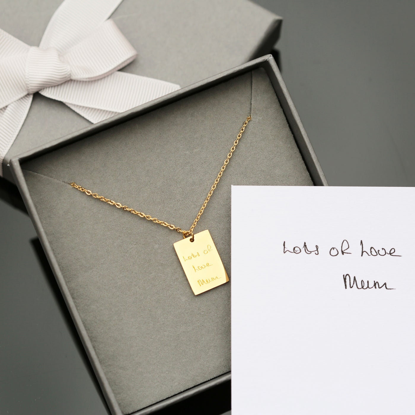 Rectangle Pendant Dazzle Necklace - Silver, Gold or Rose Gold