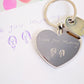 Hearts Forever Keyring With Handwriting Engraving