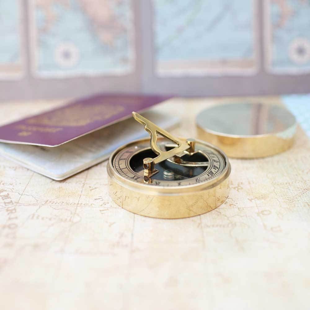 Nautical Sundial Brass Compass