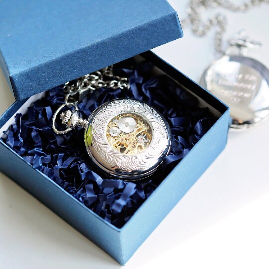 Roman Skeleton Pocket Watch