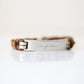 Men's Genuine Leather Tan Bracelet with Snap Lock Clasp