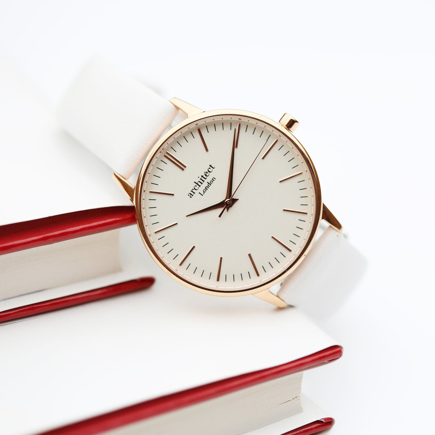 Women's Architēct Blanc Watch with White Leather Strap