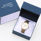 Women's Architēct Blanc Watch with Light Grey Genuine Leather Strap