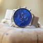 Men's Architect Motivator Watch in Deep Space Blue with Silver Mesh Strap