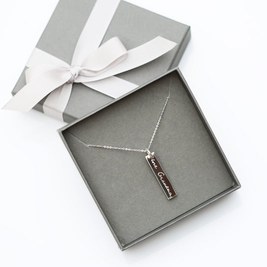 Sterling Silver Bar Necklace