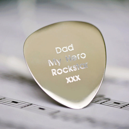 Personalised Stainless Steel Guitar Pick