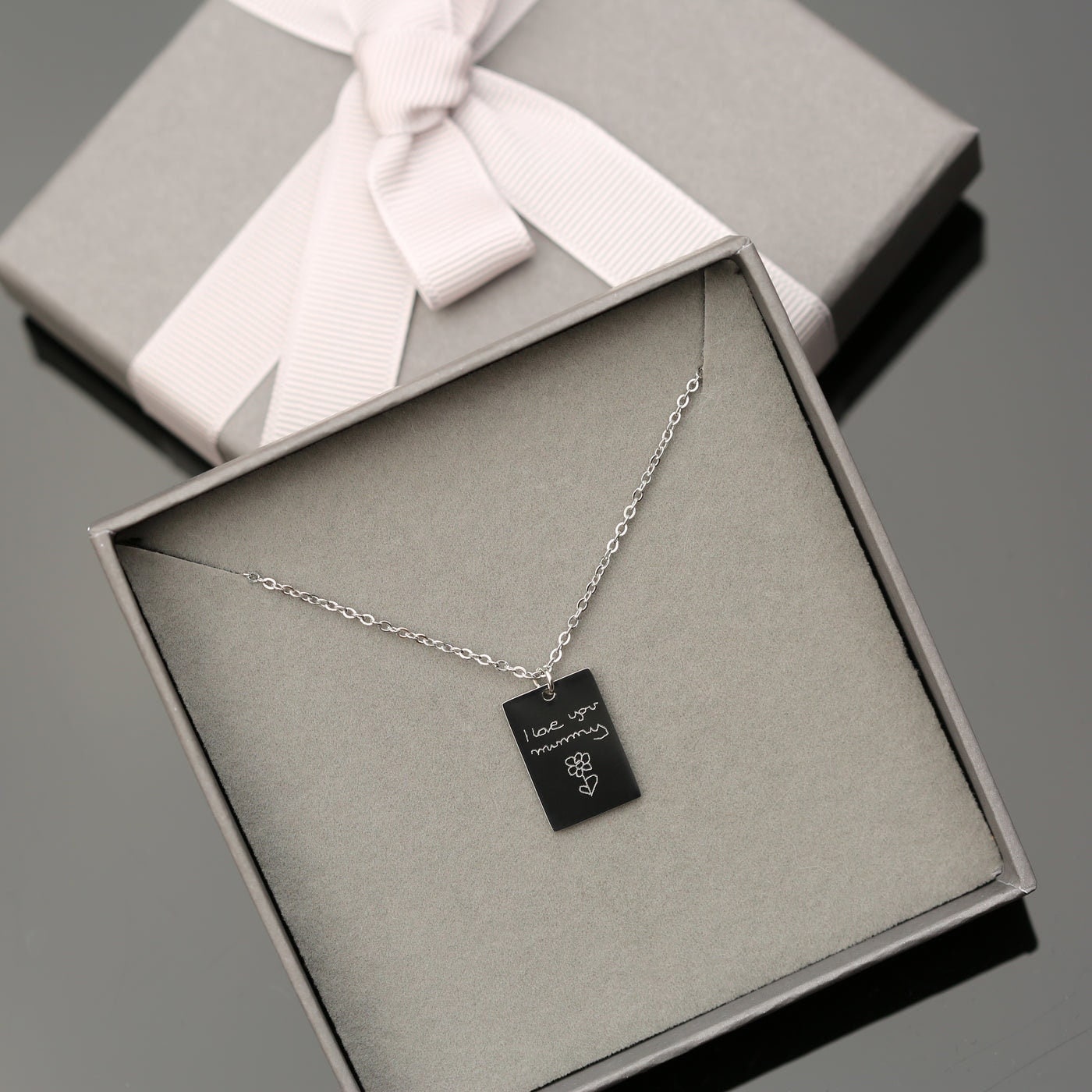 Rectangle Pendant Dazzle Necklace - Silver, Gold or Rose Gold