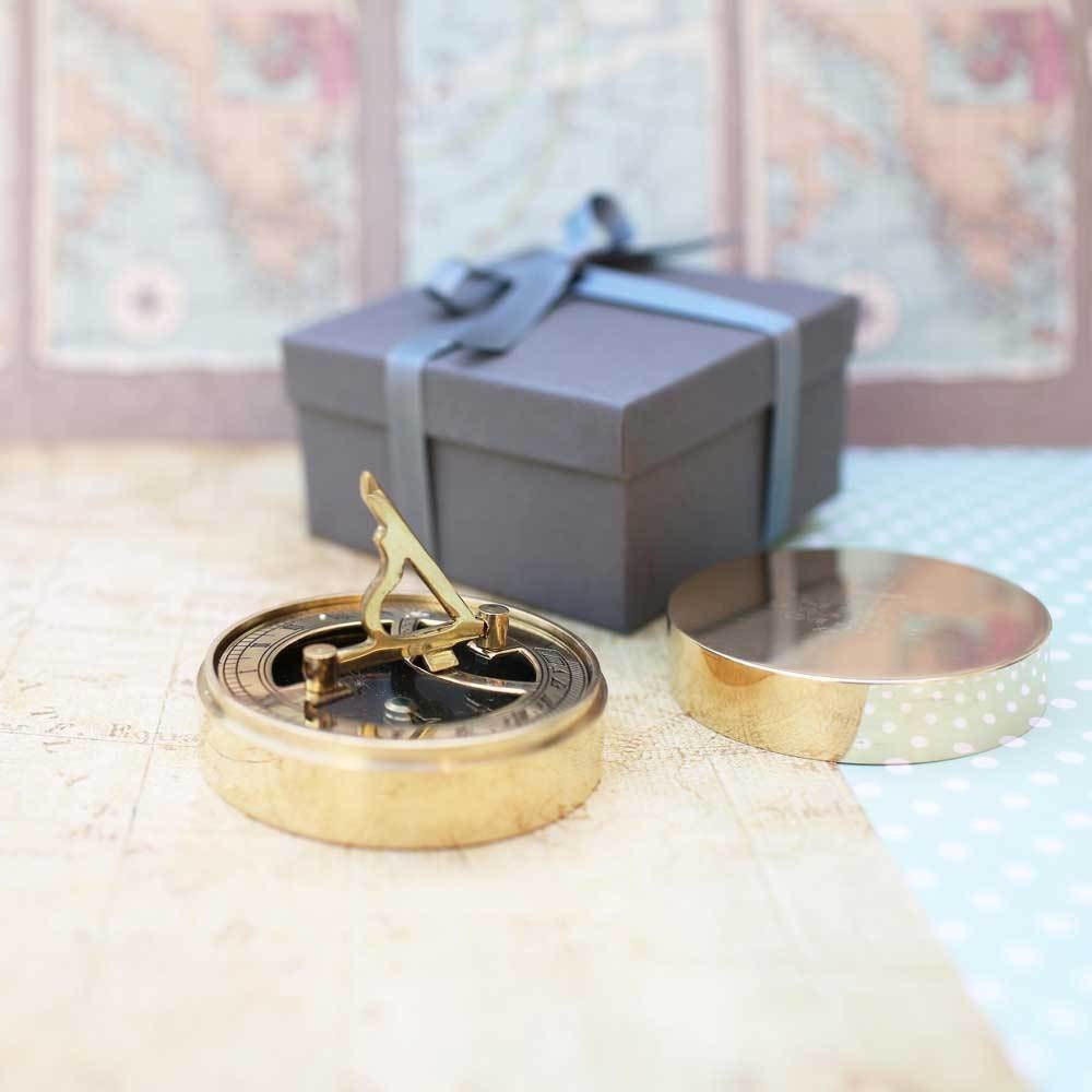 Brass Nautical Sundial Compass