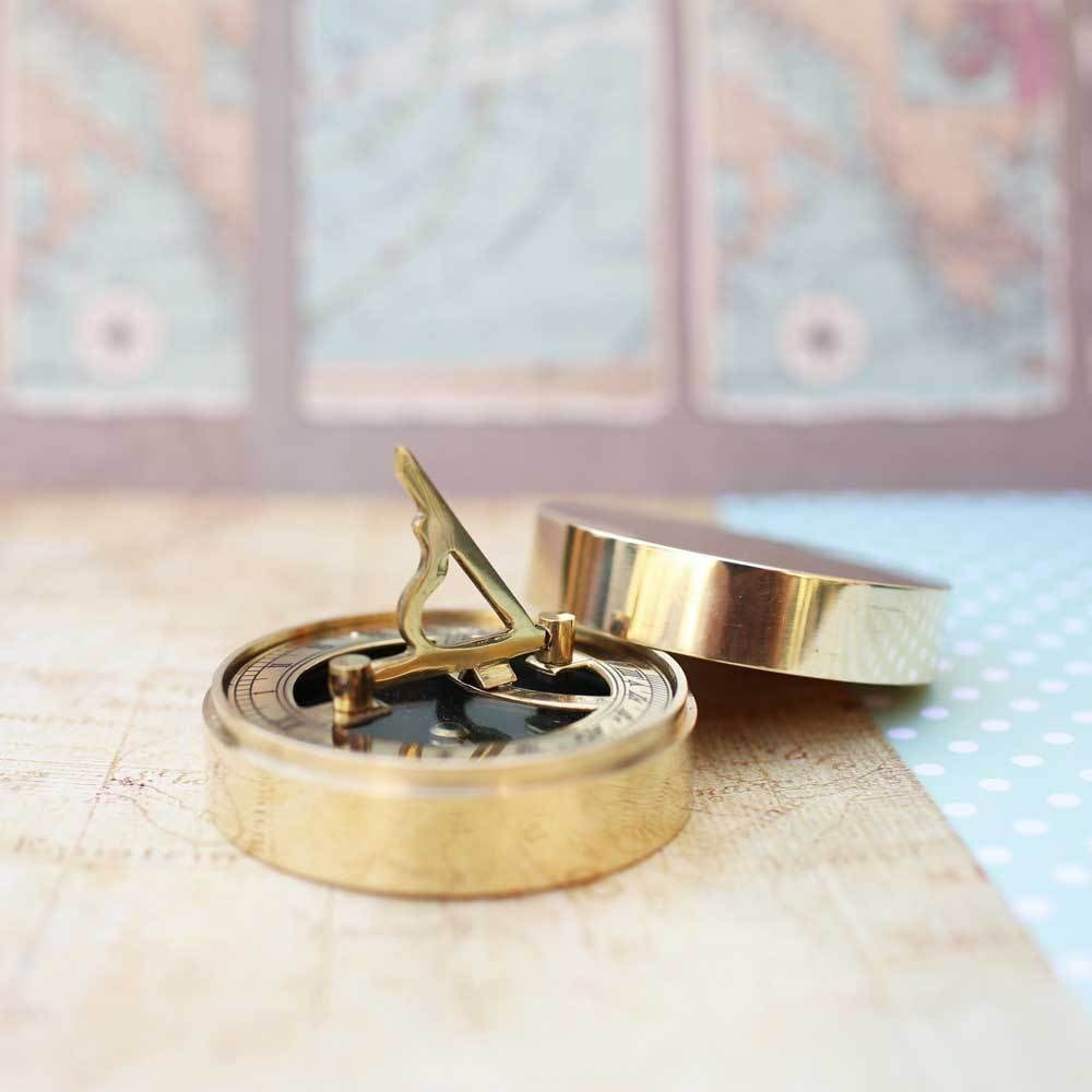 Brass Nautical Sundial Compass