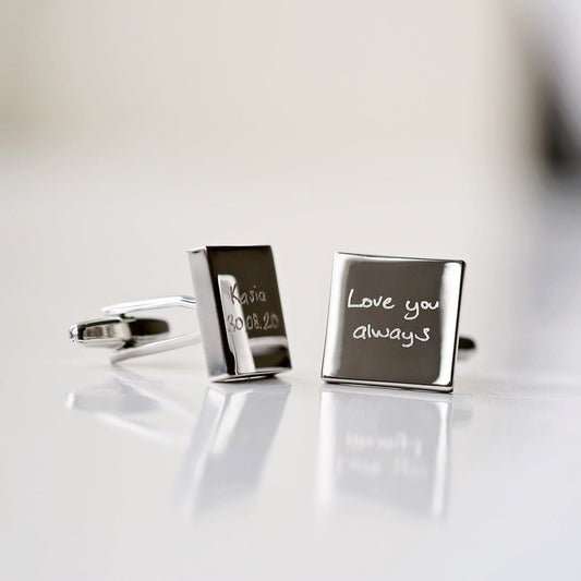 Engraved Square Cufflinks