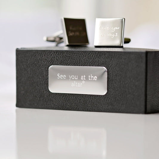 Engraved Square Cufflinks